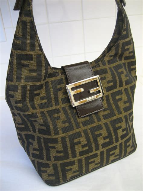 fendi zucca tote|Fendi vintage zucca shoulder bag.